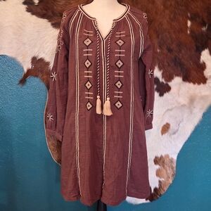 Uncle Frank Plum Textured Dress